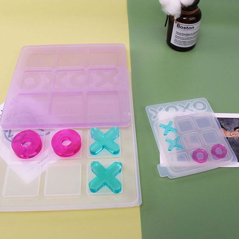 Silikoneform expoxyharpiks #39 okse skakbræt gør-det-selv håndværksværktøjer til fremstilling af smykker harpiksstøbeforme lille størrelse