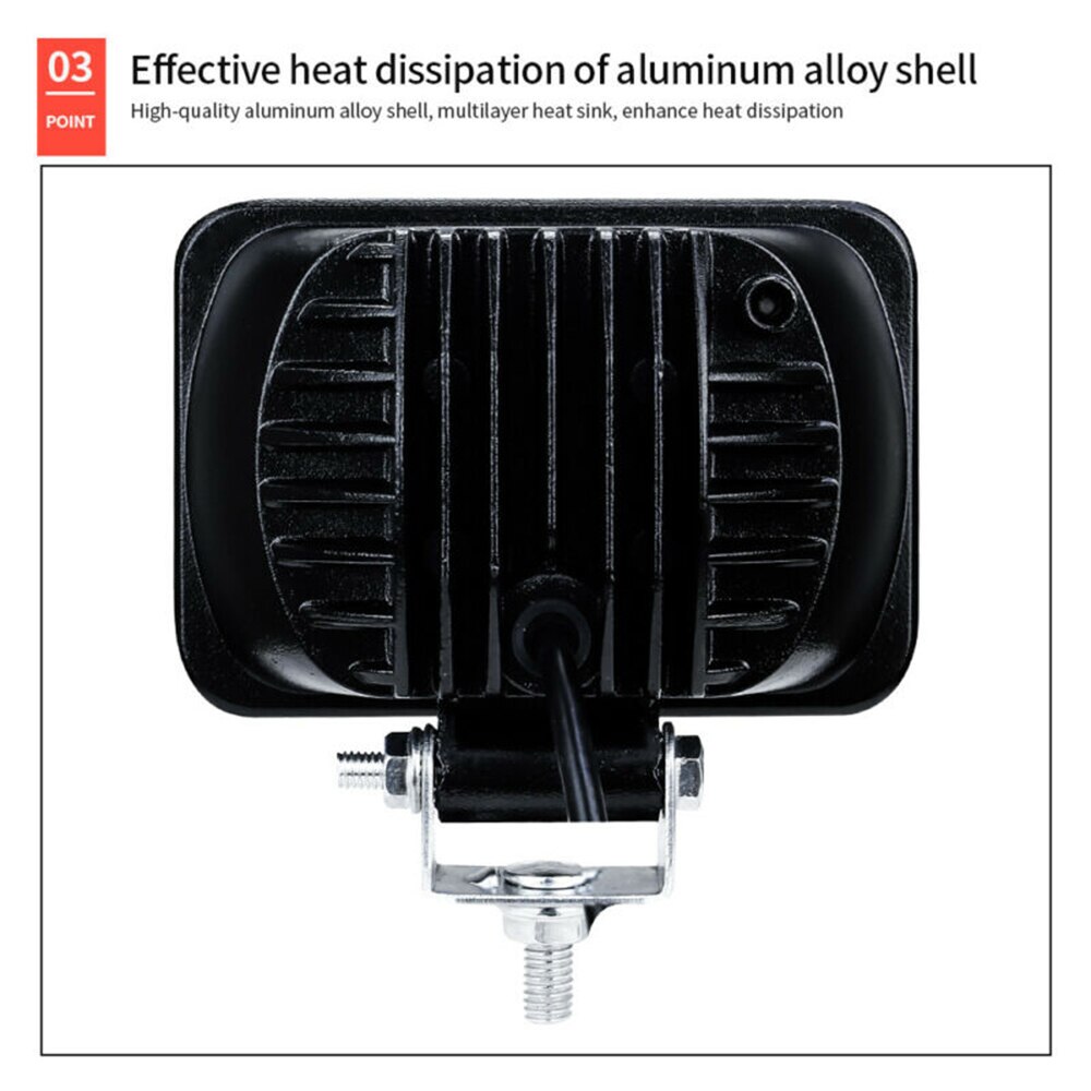 2pcs LED Work Light Bar Waterproof Shockproof 6000K White Dustproof Flood