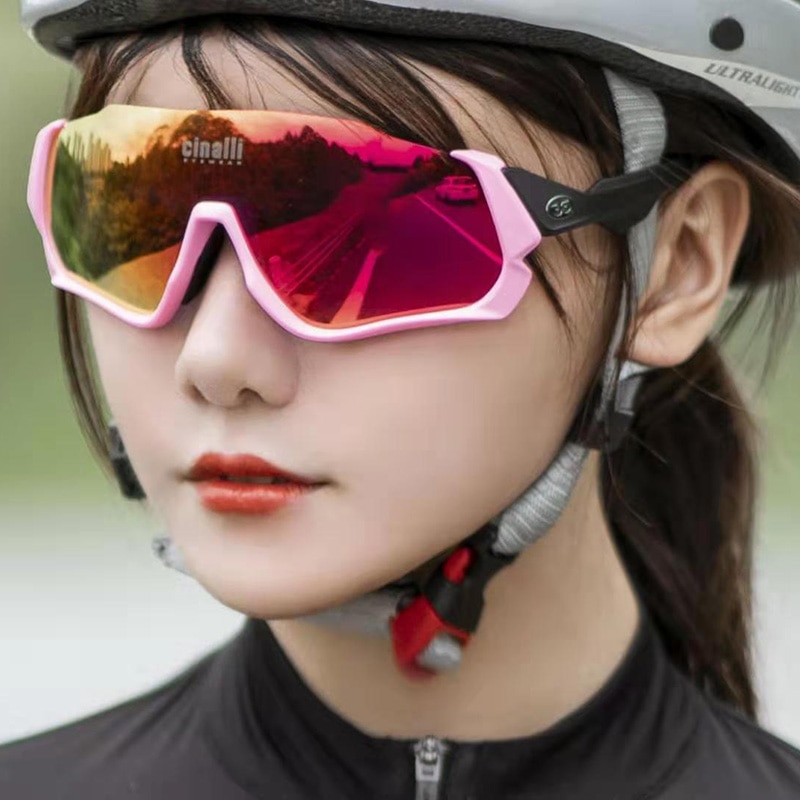 Cinalli Cycling Glasses Outdoor sport sunglasses Running Windproof Speed Skating Sunglasses Polarized color changing glasses
