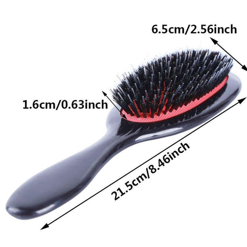 1PC Oval Wildschwein Borsten & Nylon Haar Kamm Mini Anti-statische Haar Kopfhaut Massage Kamm Haarbürste Salon haar Pinsel Styling Werkzeug