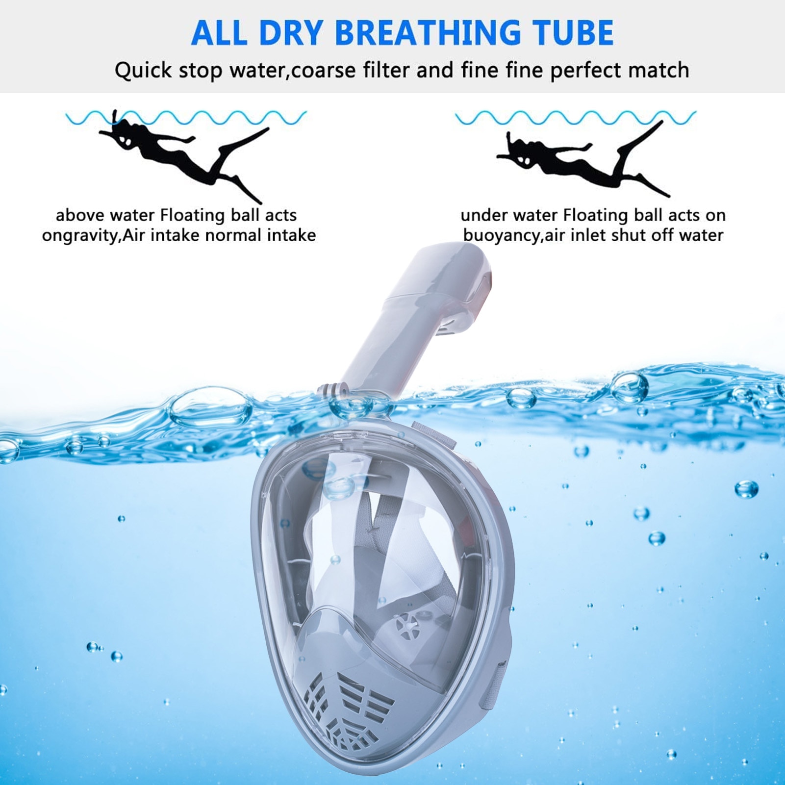 Scuba Swimming Mask Full Face Anti-fog Snorkeling Diving Mask Underwater Spearfishing Mask Glasses Protector Set For Adults