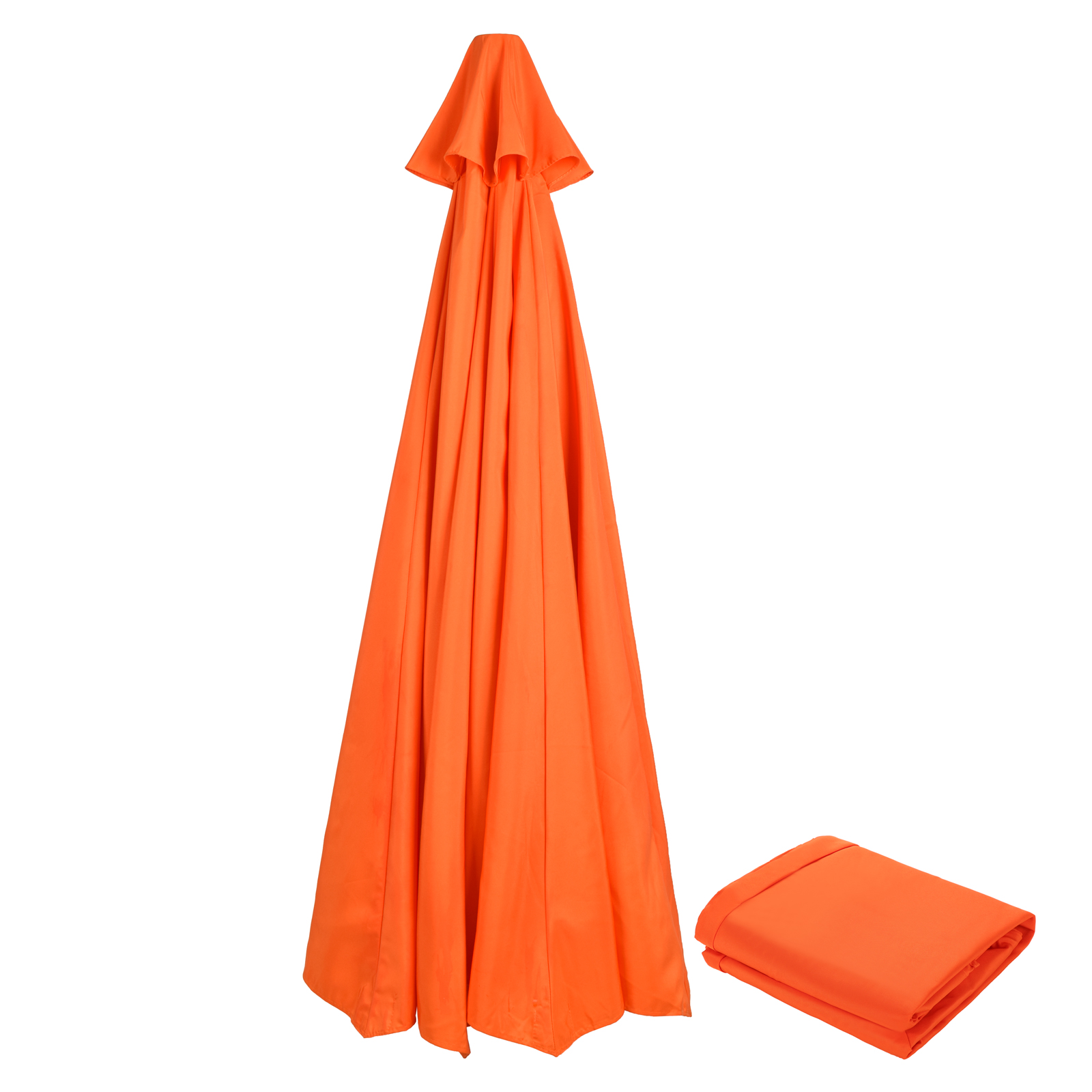 Shade Cloth Umbrella Base For Outdoor Market Patio Waterproof Replacement Polyester Fits 3/2.7 Meters 6/8 Bone Canopy Only: Orange 270cm 6k
