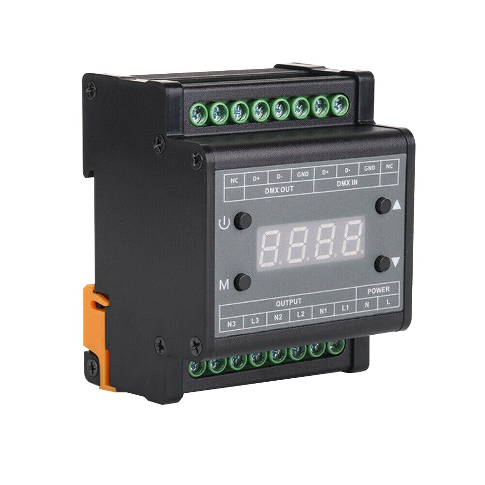 Led Dimmer DMX302 DMX Triac Dimmer Led Brightness Controller 50Hz/60Hz 3Channels 1A/Channel: Default Title