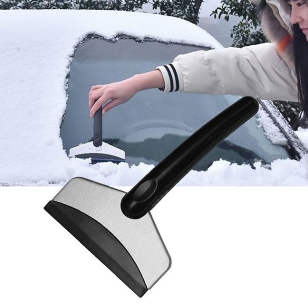 Grattoir à neige multifonction pour voiture avec pelle en acier inoxydable, outil pour enlever la glace en hiver