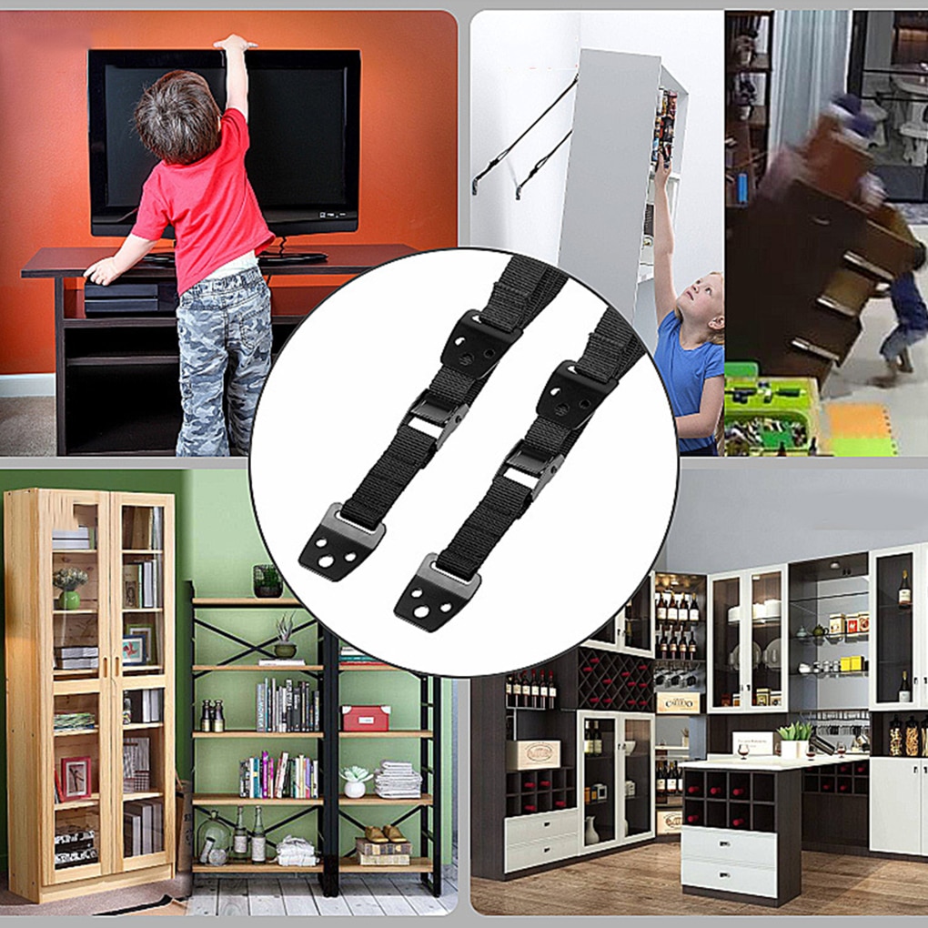 2 stuks/partij babyveiligheidsgordels tegen kantelen platte tv meubels koelkast kast kinderbeveiliging veiligheidsgordel
