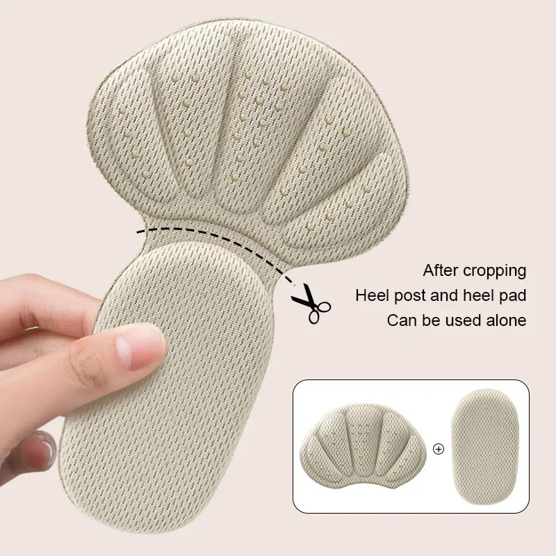 Pegatinas para el talón, zapatillas, Protector del talón, almohadillas para los pies, alivio del dolor, reductor de tamaño, plantillas antideslizantes para zapatos, almohadilla para el cuidado de los pies en forma de T, empuñaduras para el talón
