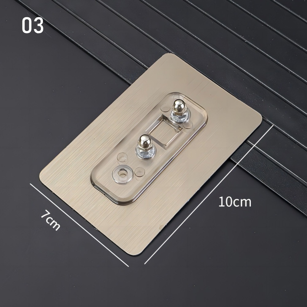 Variable Distance Double Hole Screw Sticker Wall Hanger No Punching Traceless Nail Screw Hook Wall Picture Hanger: light green