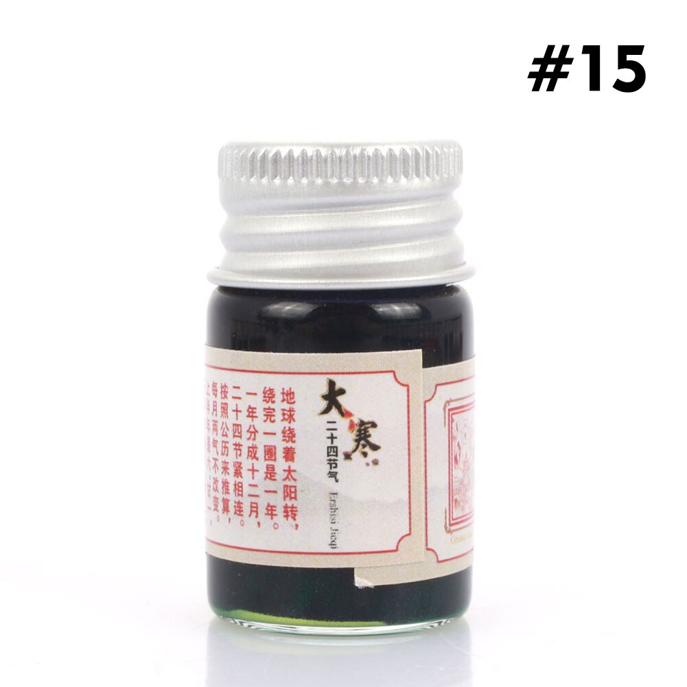 Farvet blæk ikke-kulstof blæk 5ml maleri blæk tegning signatur pen skrive fyldepenne farve skole forsyninger: Stil 24