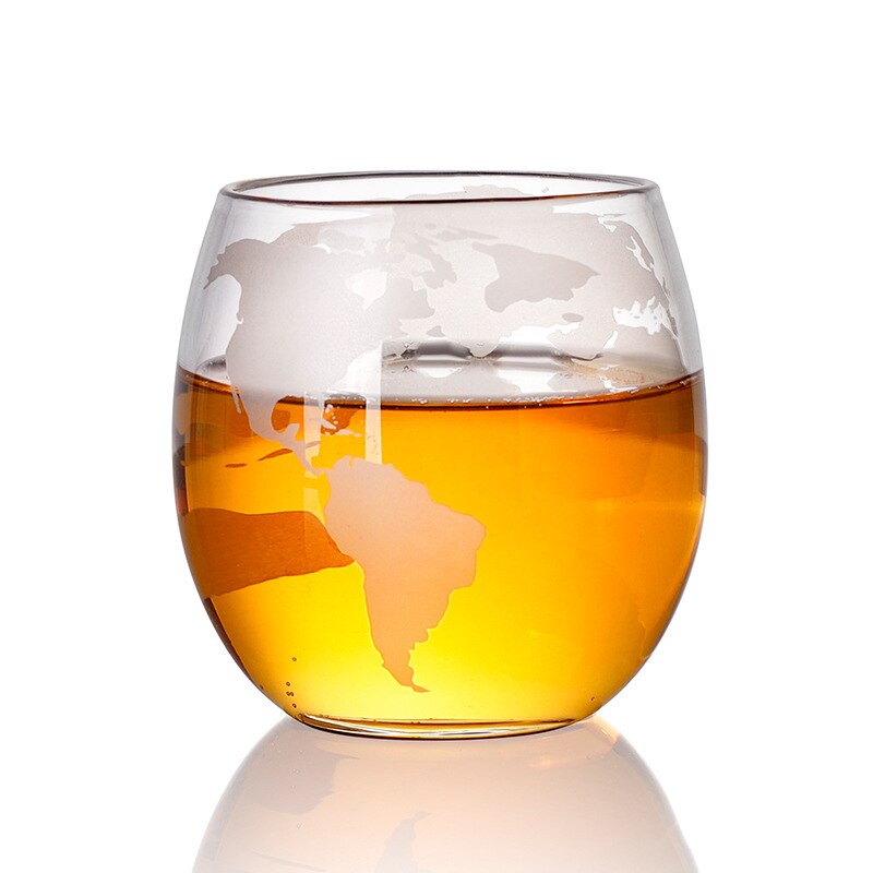 Ensemble de verres à Whisky, Globe de cristal, Carafe à liqueur pour Whisky, Vodka, voilier, Carafe avec support en bois fini, outils de Bar, tasse chaude: globe cup