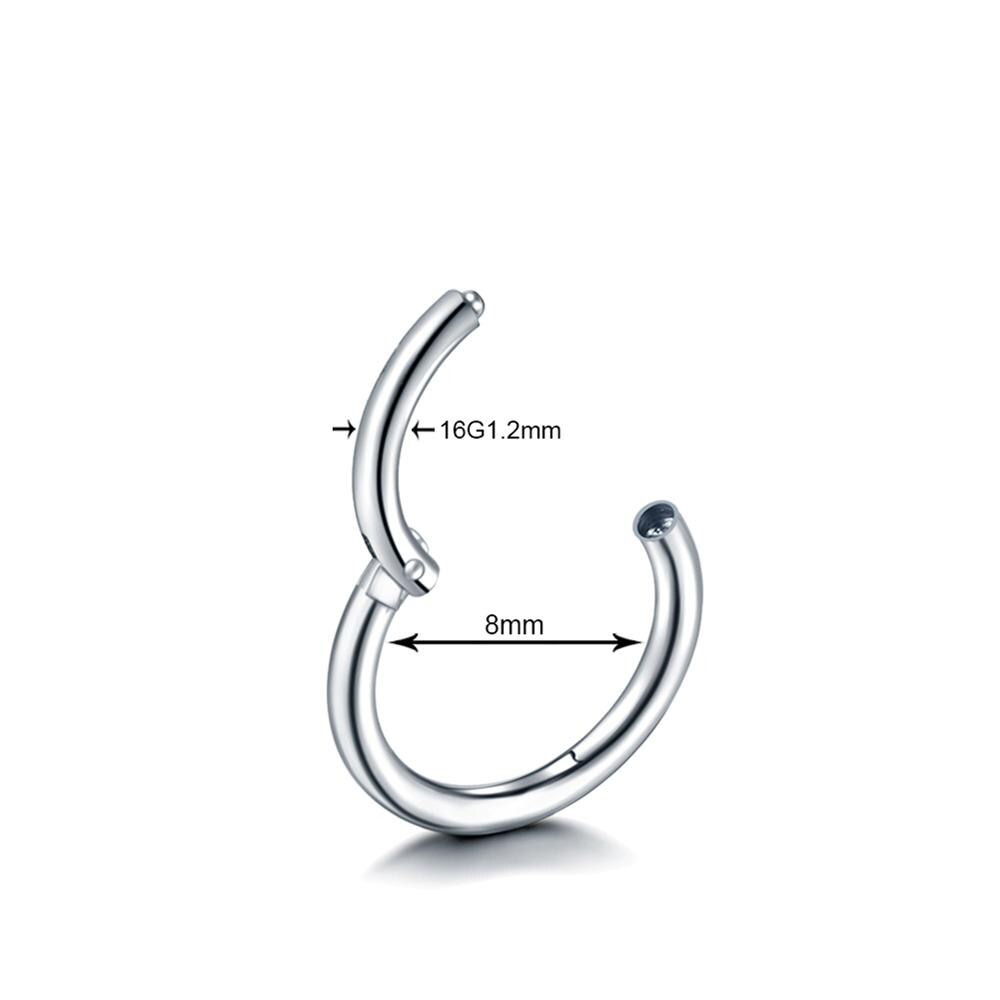 1PC Titan Nase Band Septum durchbohren Clicker 18G Klapp Segment Ringe Lippe Wendel Daith Conch Knorpel Ohrringe sexy schmuck