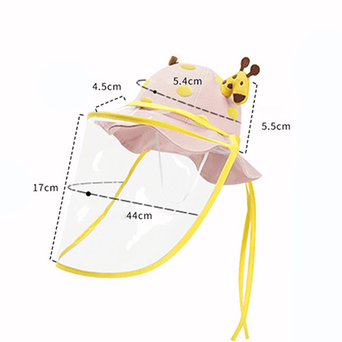 gorro protector de escudo transparente para niños Anti-niebla Saliva a prueba de viento sombrero de sol extraíble