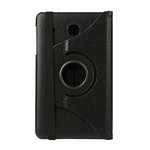 Coque for Samsung Galaxy Tab E 8.0 SM-T377 T375 T378 Case 360 Rotation Smart PU Case for Samsung Tab E 8.0 T377 Cover Stand: Black