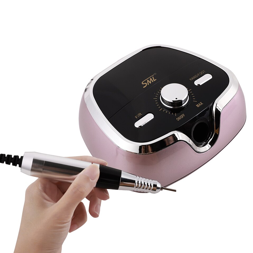 Taladro eléctrico para uñas, 35000RPM, Lima eléctrica para manicura, Gel para pedicura, herramientas de pulido: Purple / EU