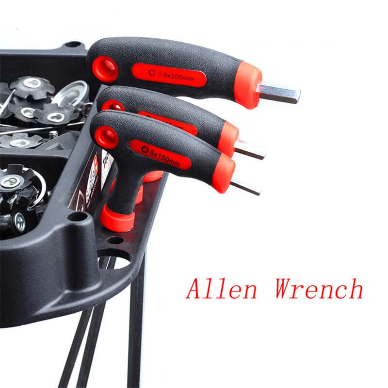 RISK Universal MTB Road Bike Tool 2.5-10mm Alloy Steel Allen Key Bicycle Repair Tool Kits for Brake Pedal Headset Stem