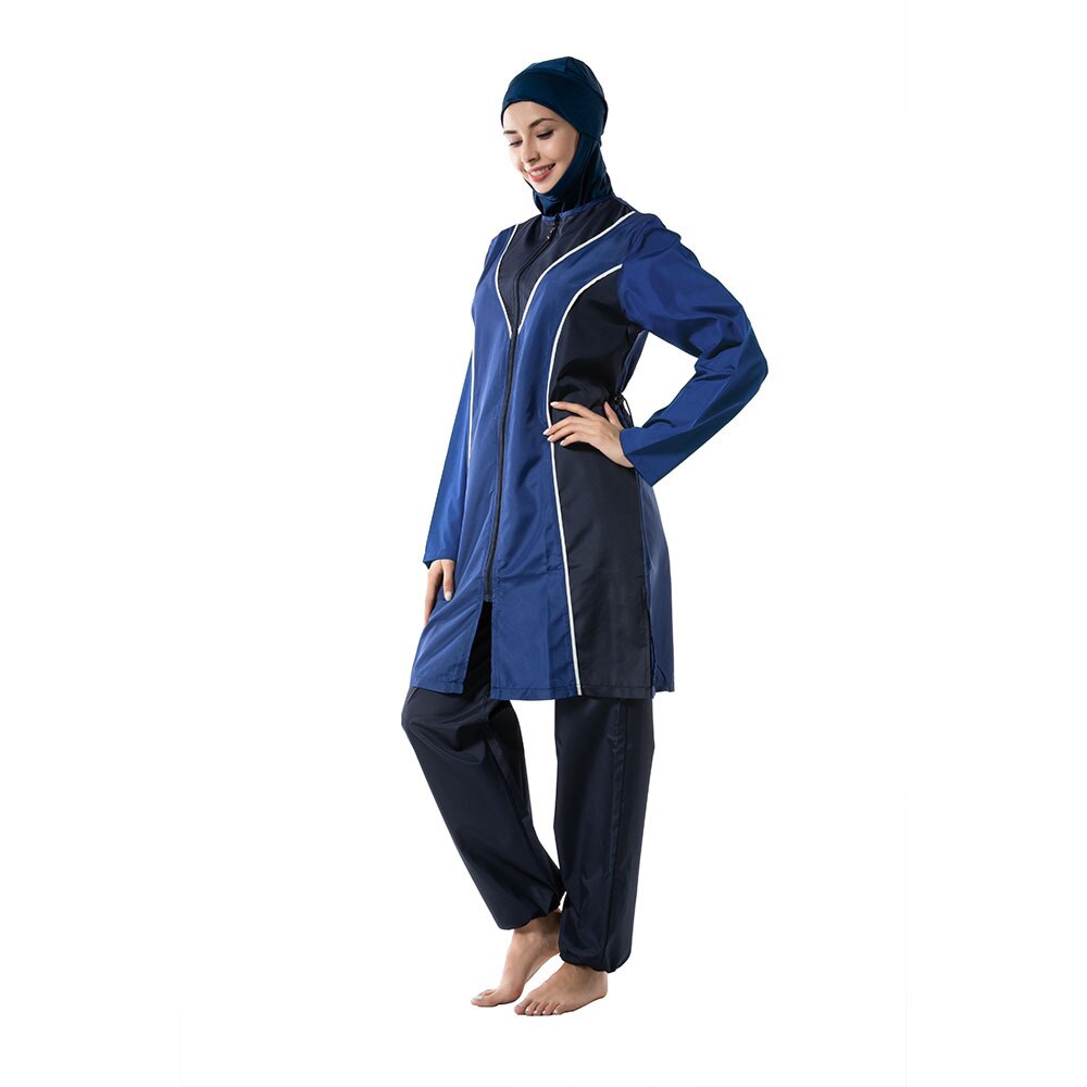 Taobo kvinder piger muslimske kvindelige badetøj plus size burkinis muslim badetøj med hat 3 stk islamisk beskeden badning
