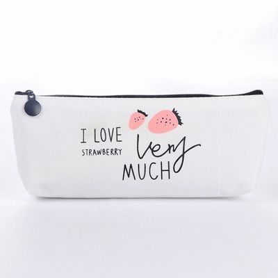 1pcs Groene Natuur Schoolbenodigdheden Etui Kawaii Student School Cosmetische Tas voor Vrouwen Kantoorbenodigdheden Escolar Canvas: F