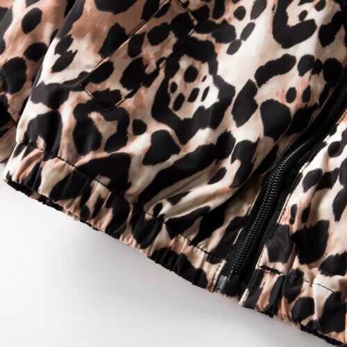 1-7Y Autumn Infant Kids Baby Girls Jacket Outfits Leopard Print Long Sleeve Zipper Hooded Coat Outfits