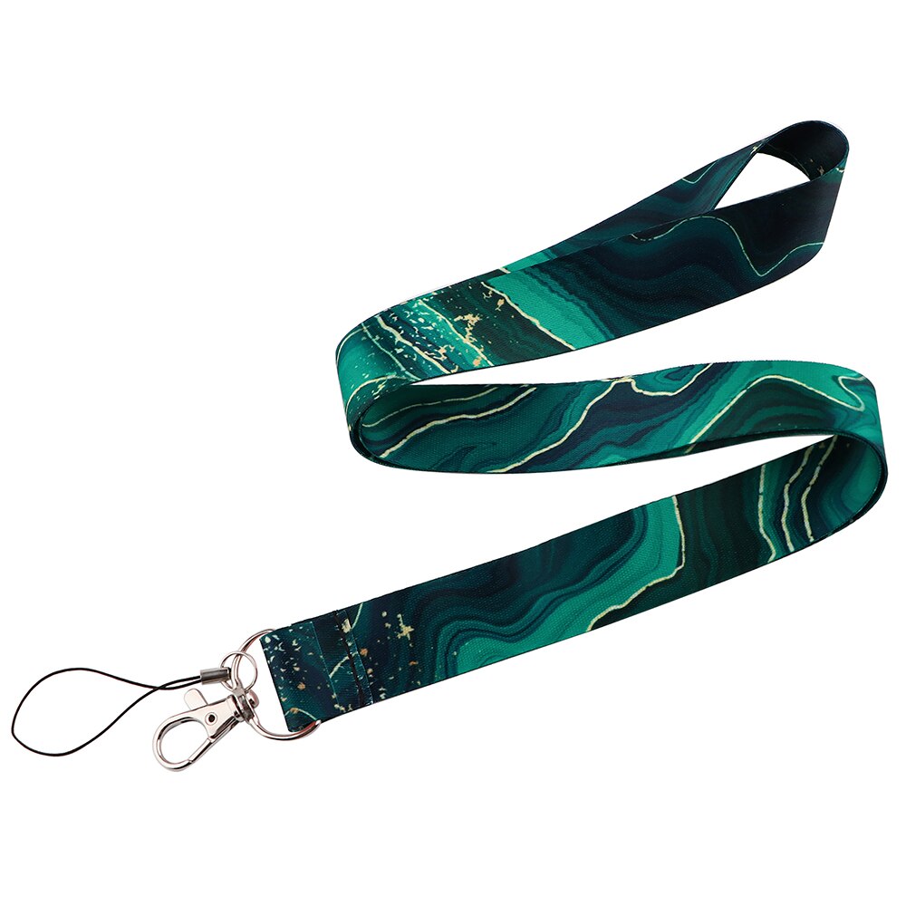 CB1214 Marmer Patroon Neck Strap Lanyard Voor Sleutelhanger Id-kaart Telefoon Strap Touw Usb Badge Houder Diy Lariat Lanyard opknoping Touw: 2