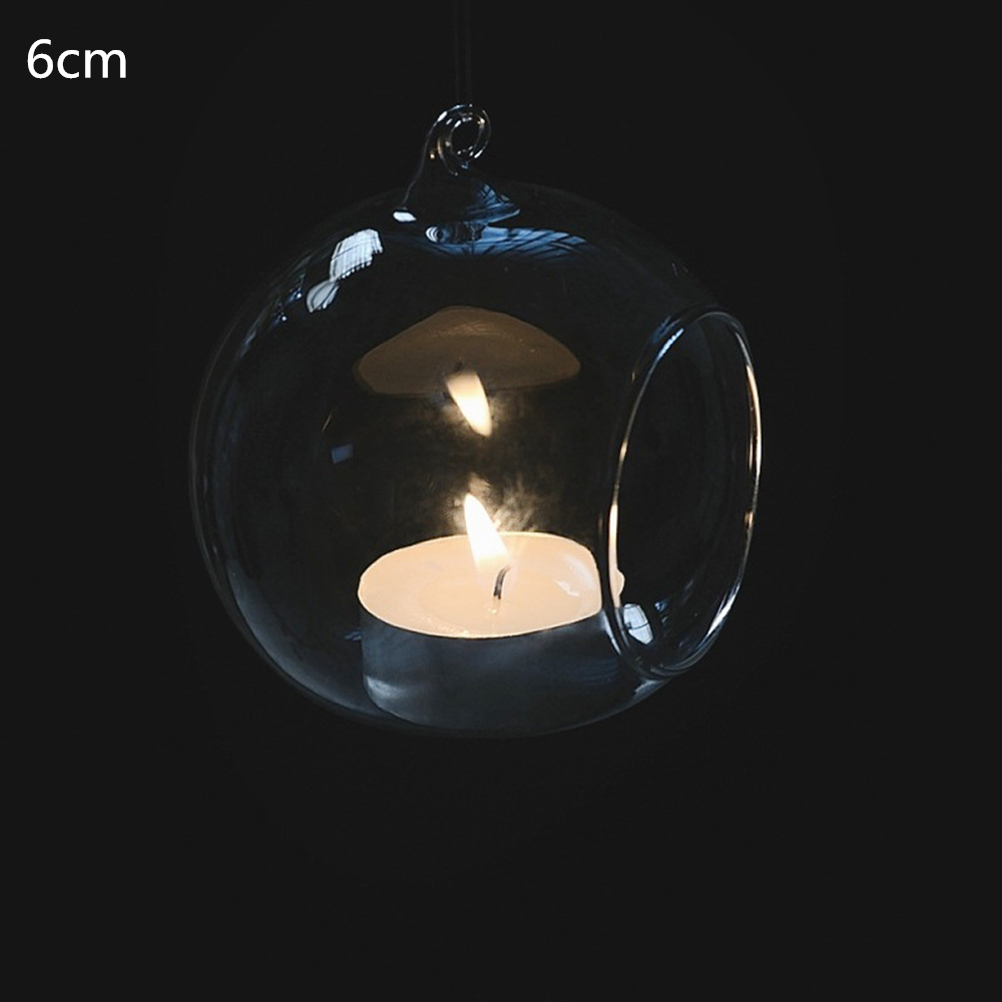 Creatieve Kaars Stand Home Decoratieve Kristalglas Kandelaars Opknoping Kaars Stand Glas Vazen: 6CM