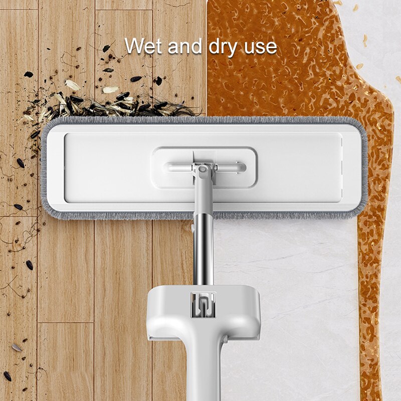 Squeeze Mop Free Hand Washing Microfiber Floor Mops 360 Degree Rotating Head Bathroom Kitchen Cleaner Household Cleaning Tools