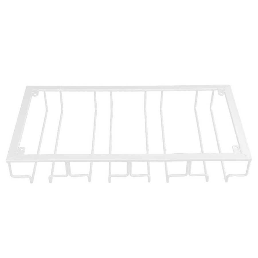 Household Glass cup Rack Wine Cup Storage Holder Hanging Shelf Goblet Storage Hanger Home Bar Display Stand Bracket Decoration: white