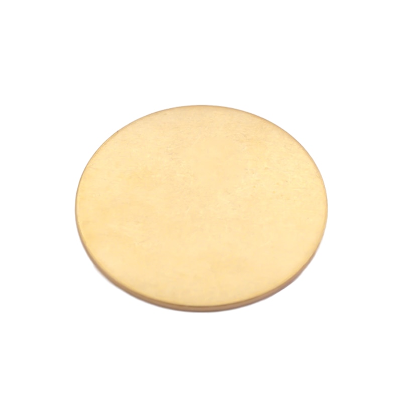 10 Uds. De dijes de disco de latón crudo de 30mm de diámetro con estampado de Metal en blanco sin agujeros, accesorios para fabricación de collares colgantes