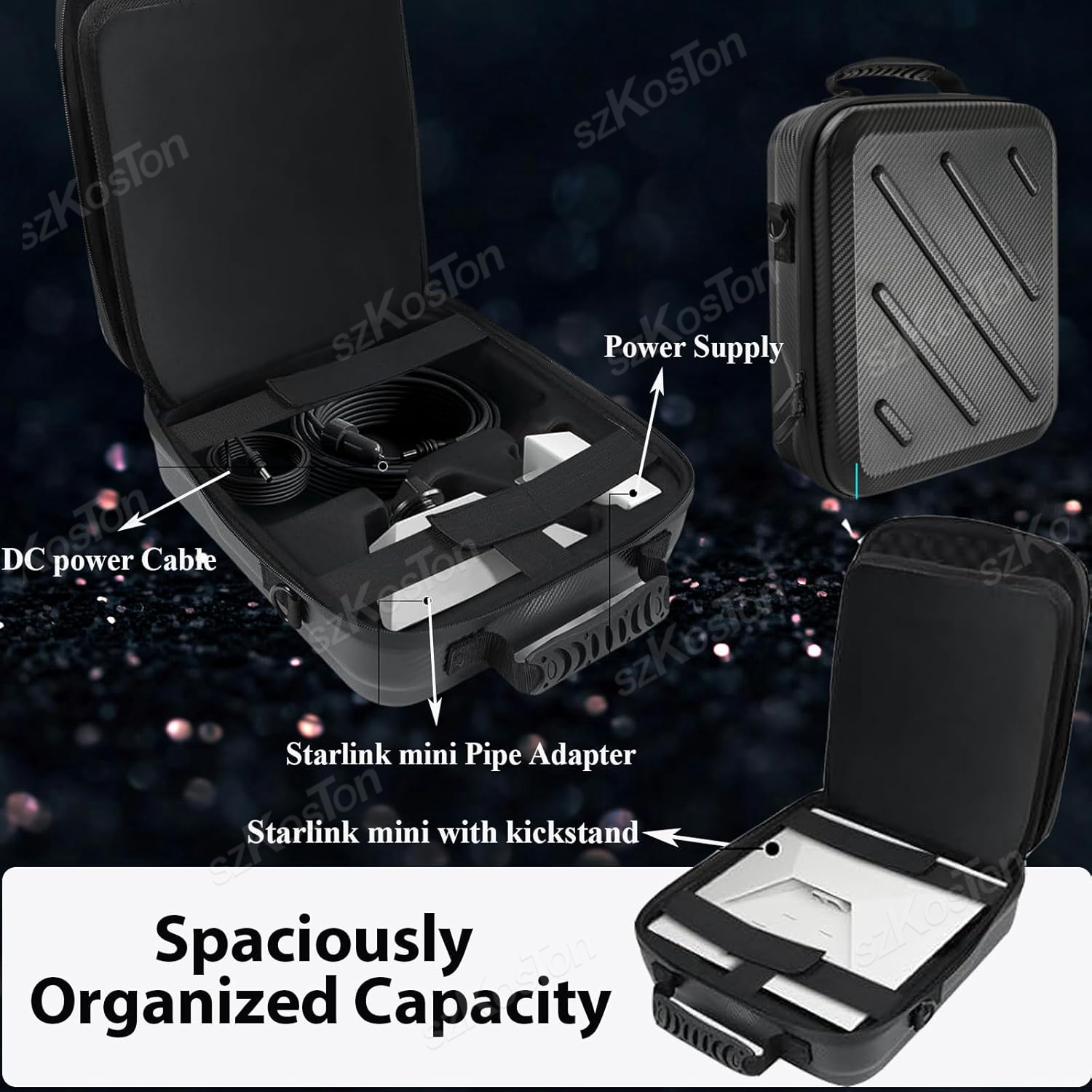 Estojo de transporte para starlink mini acessórios mochila de viagem à prova d' água à prova de choque portátil caixa de alça de eva para starlink mini