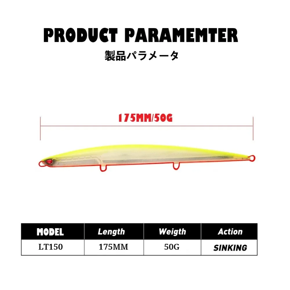 Sinking Minnow Pencil Fishing Lures Monster Shot Casting Saltwater Artificial Tuna Swimbait Bonitos leurre Duo Press Bait lure