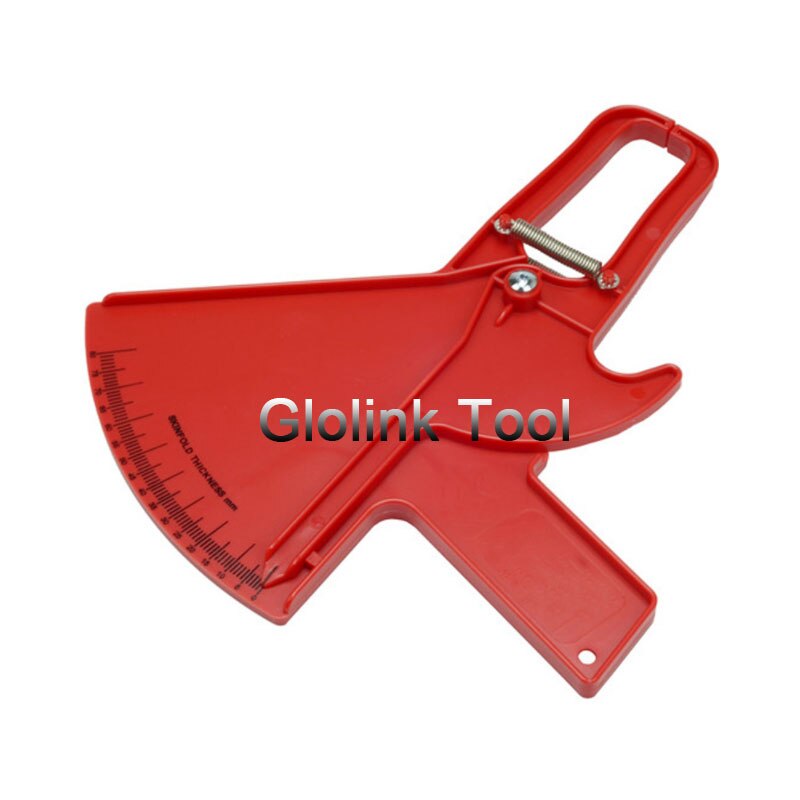 0-80mm plicometro slim guide caliper kropsfedt caliper hudfold caliper krop caliper fedt tester tlicometros: Rød