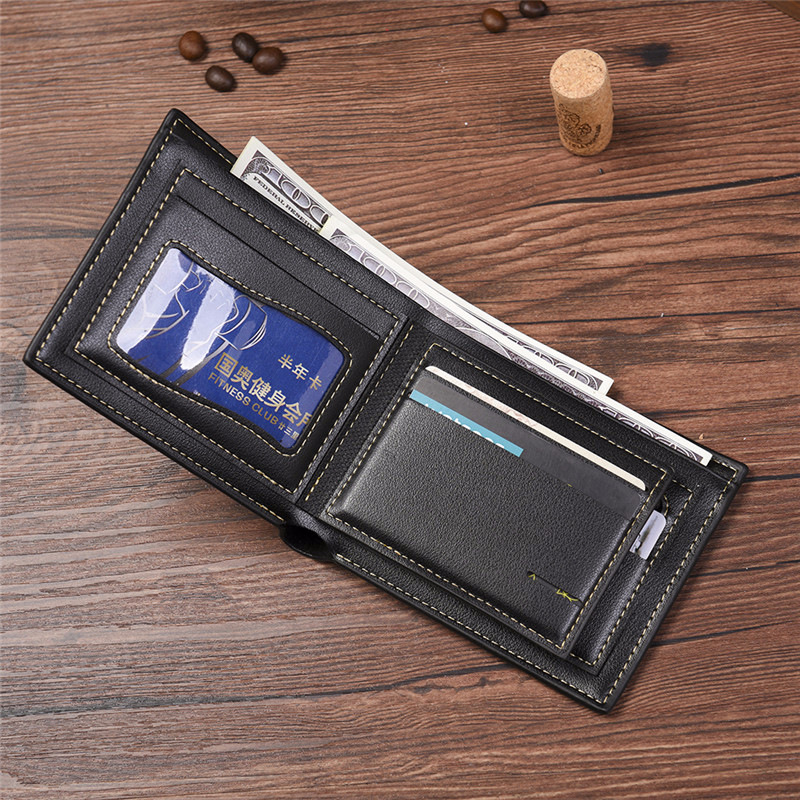 Men's wallet of leather short long Style purse male clutch erkek cuzdan portafoglio uomo men's purse card holder wallet men