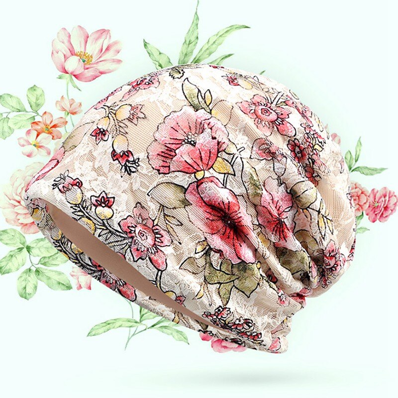 Moda de Alta Qualidade Das Mulheres Dos Homens gorros Skullies Cocar Floral Hip Hop Tampão Do Inverno Cachecol Poliéster Adulto Chapéu de Outono