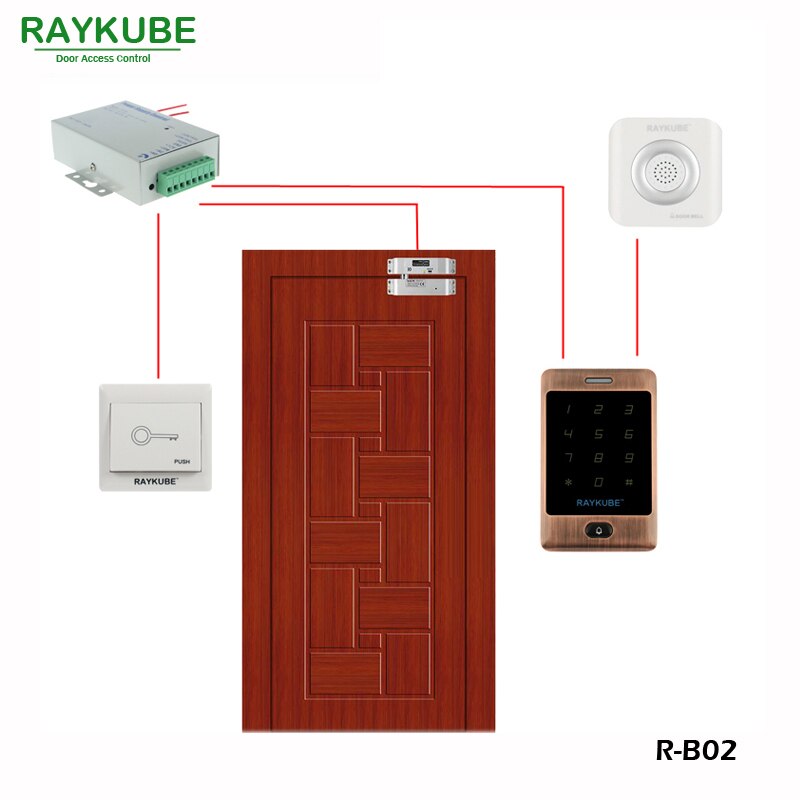 RAYKUBE Electric Bolt Lock For Door Access Control System Electronic Door lock R-B02