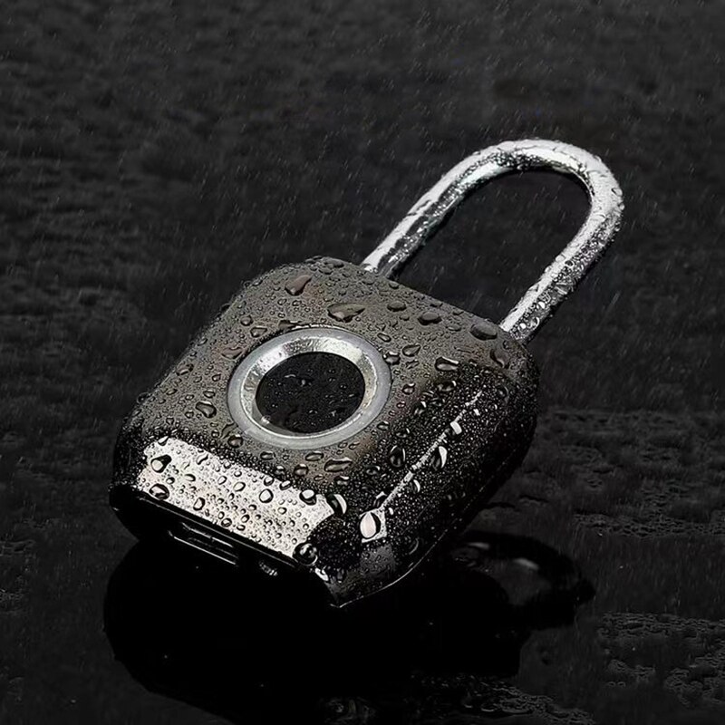 Smart Fingerprint Lock USB Rechargeable Waterproof IP66 Fingerprint Padlock Door Luggage Lock