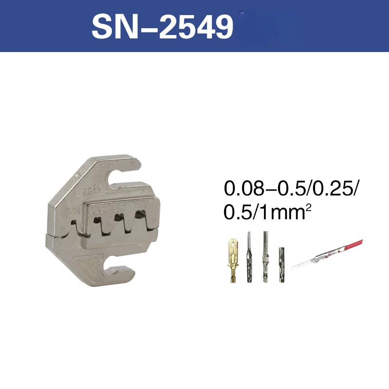 SN-serie krimptangkaak voor veerklemmen Blote aansluitingen Geïsoleerde aansluitingen 58B 2549 02C 06WF 2546B 58B 06: Donkerblauw
