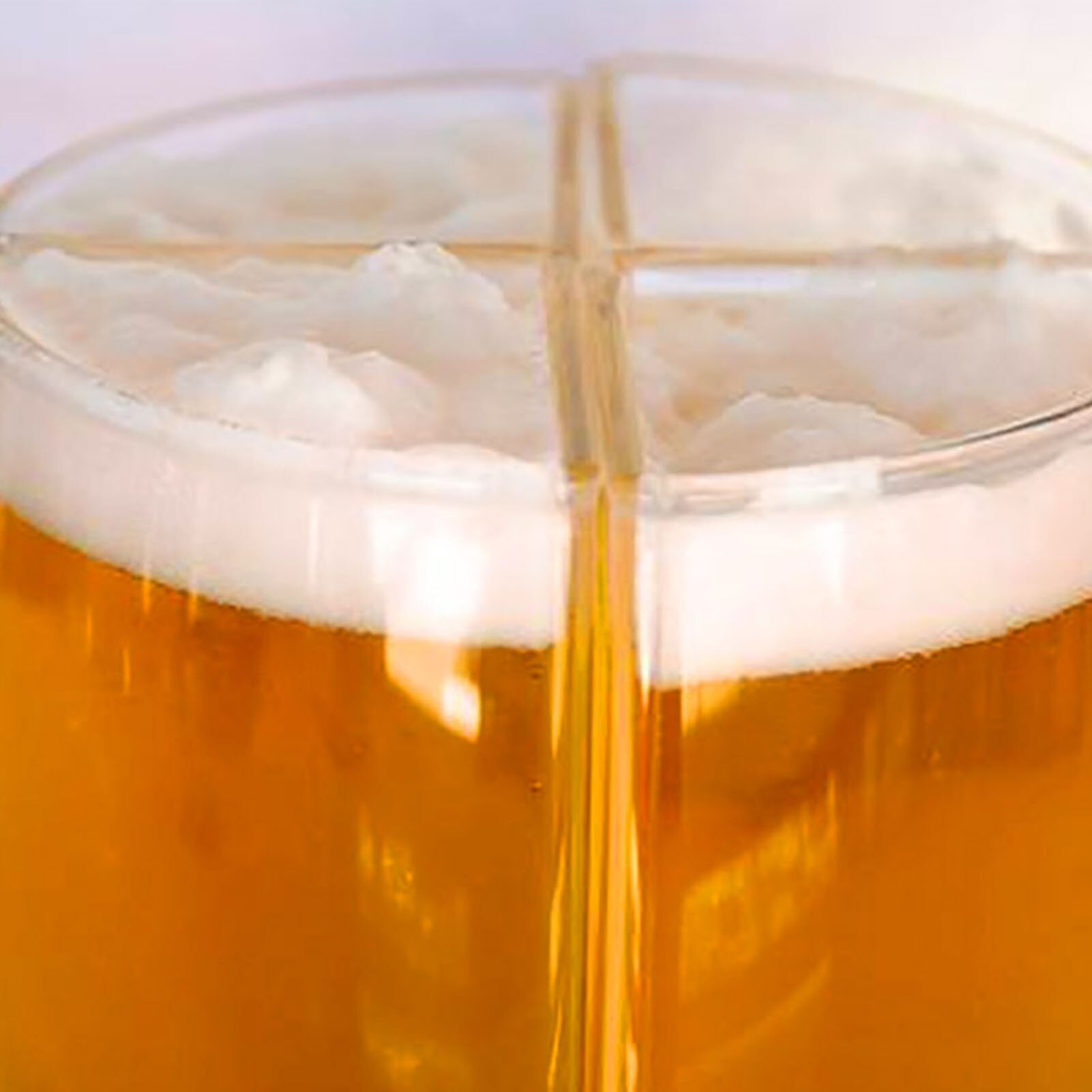 Nyeste 4 i 1 ølglass krus kopp separerbar 4 del stor kapasitet tykt ølkrus glass kopp gjennomsiktig til klubb bar fest hjem