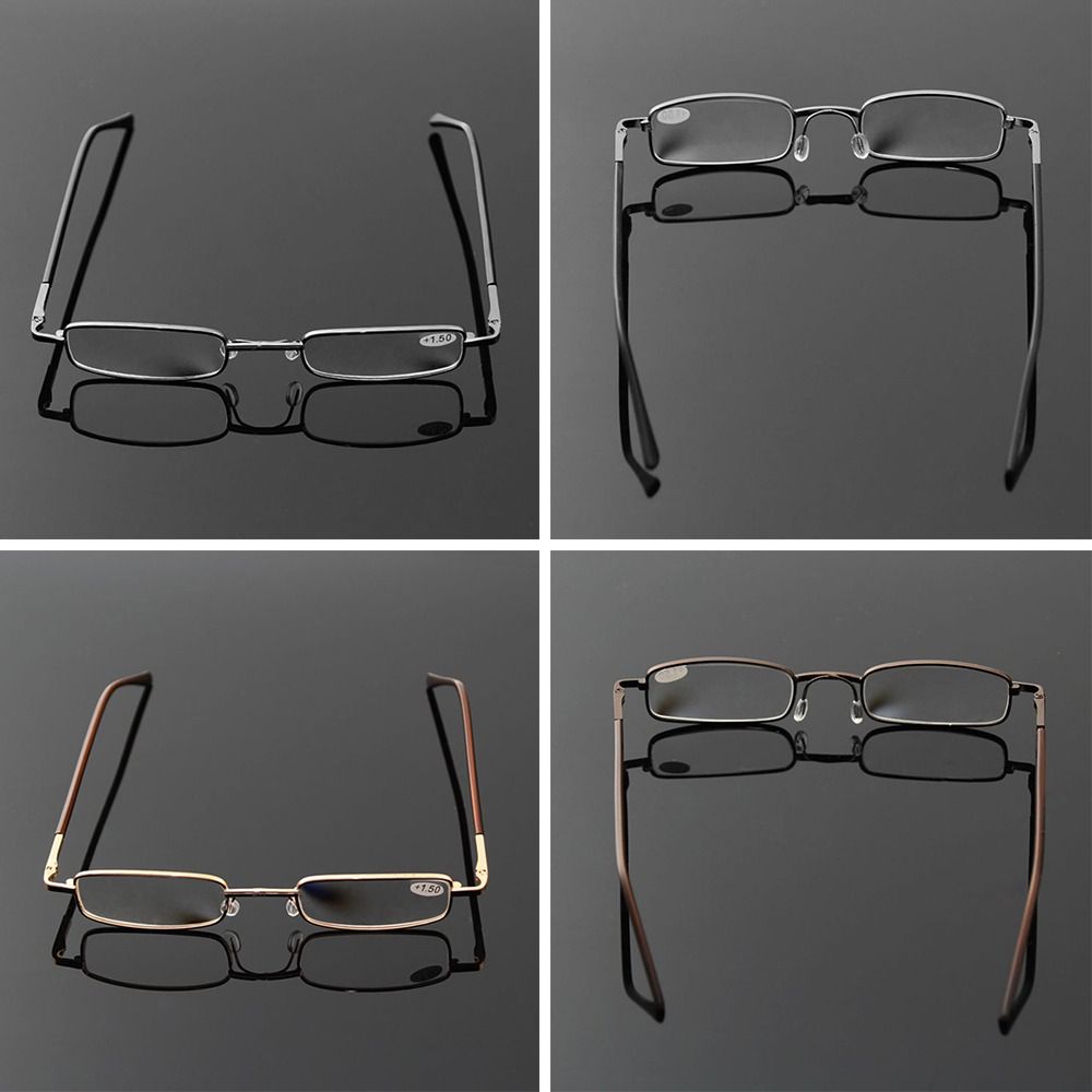 Gafas de lectura elegantes con protección ocular, gafas cuadradas de Metal ultraligeras, gafas para presbicia para hombres y mujeres