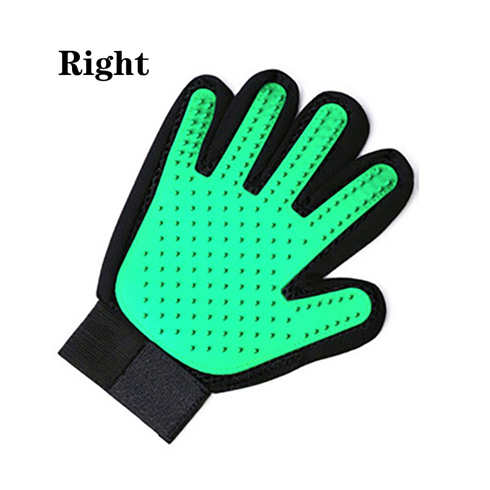 Gants de toilettage pour chiens et chats, brosses en Silicone, pour le bain, plusieurs couleurs: Green Right