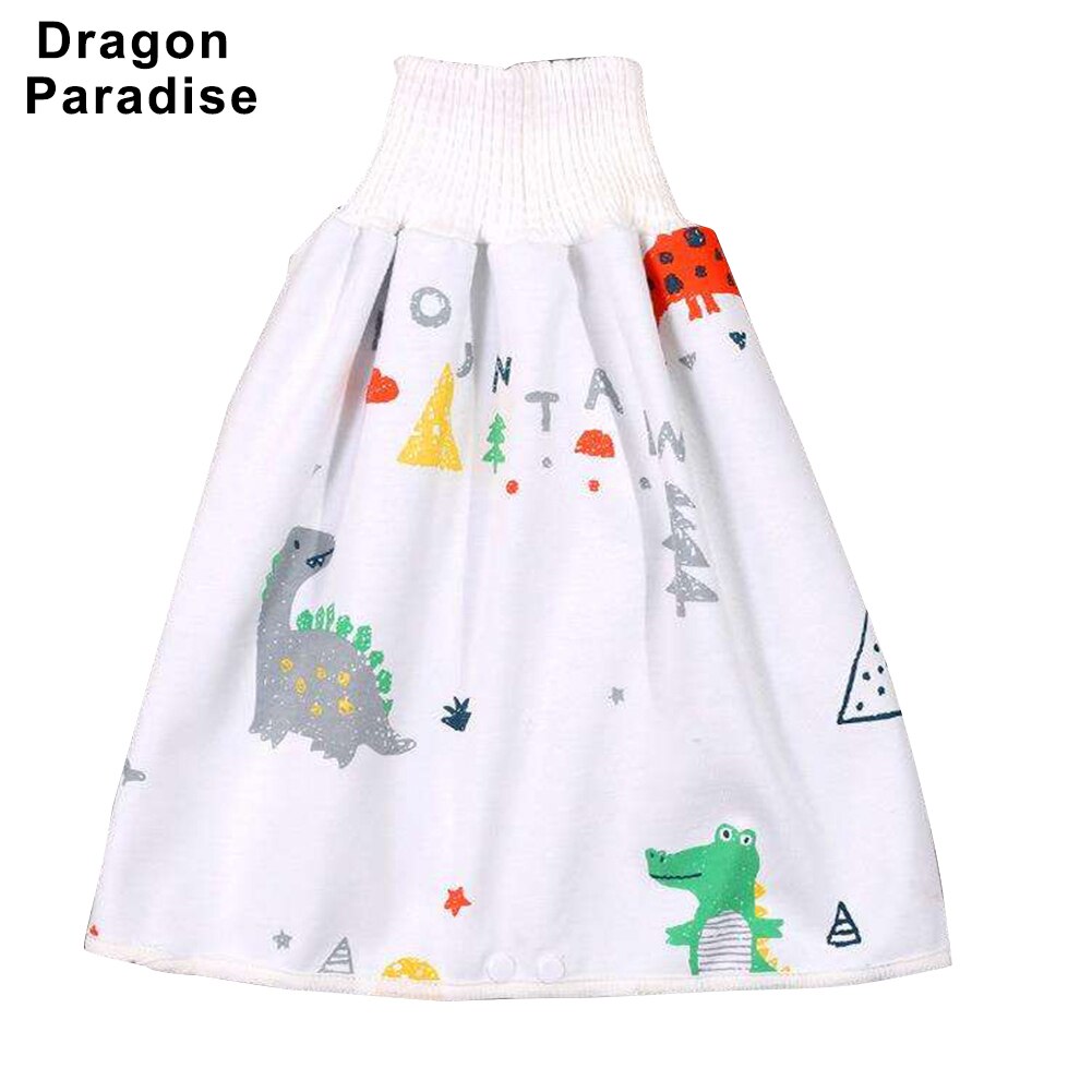 Comfy Children Diaper Skirt Shorts 2 in 1 Waterproof Super Absorbent Leak-proof Washable Baby Diaper Skirt Pants ALS88: Dragon Paradise L