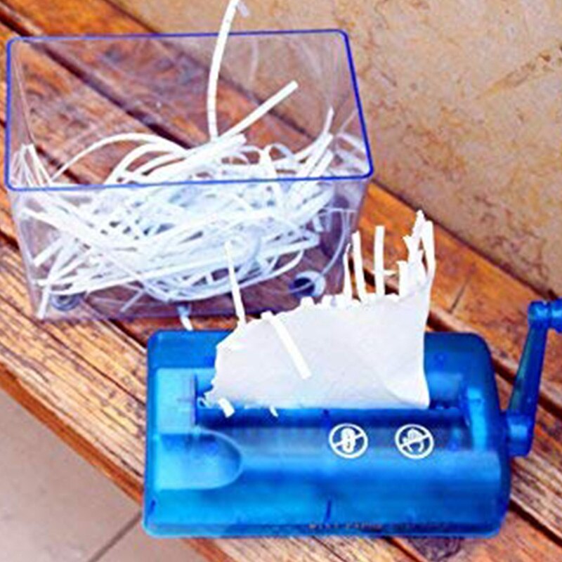 Mini Hand Shredder Draagbare Papiervernietiger A6 Handleiding Shredder Documenten Papier Snijgereedschap Home Office Desktop Briefpapier-Oranje