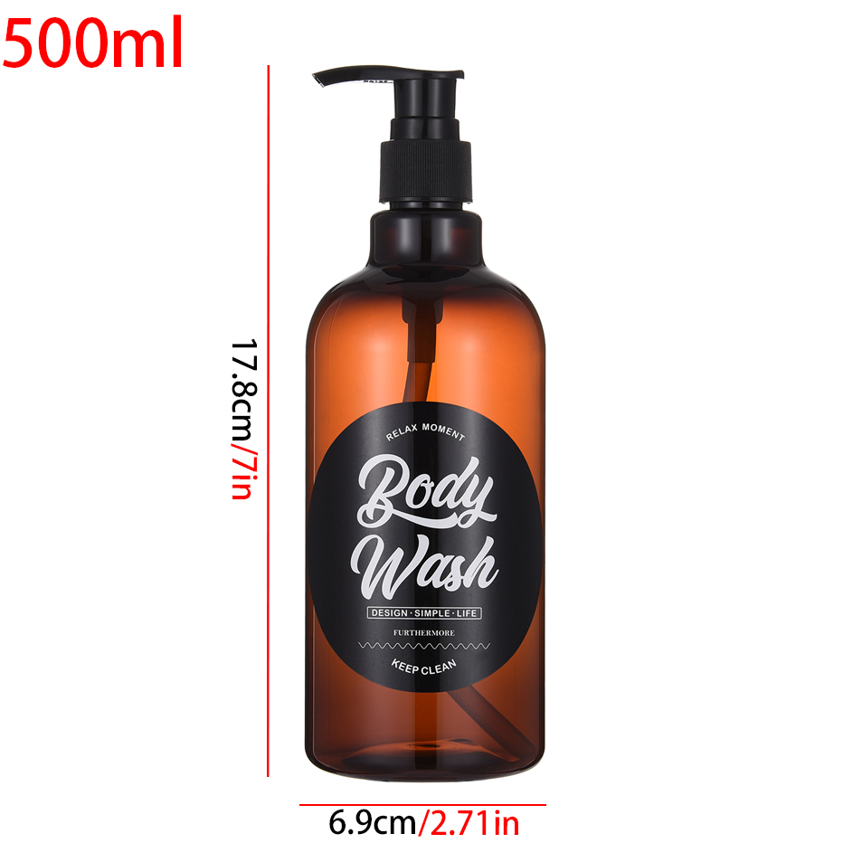 500Ml Badkamer Zeep Fles Shampoo Douchegel Flessen Grote Capaciteit Zeepdispenser Thuis Druk Lotion Doseren Fles