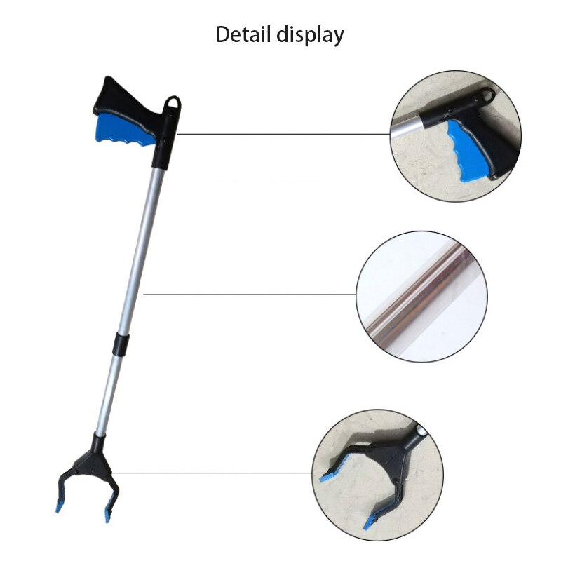 Folding Household Garbage Picker Alloy Trash Grabber Waste Leaves Pick Cleaning Up Clip Garden For Garden Tool Tool Yellow: blue