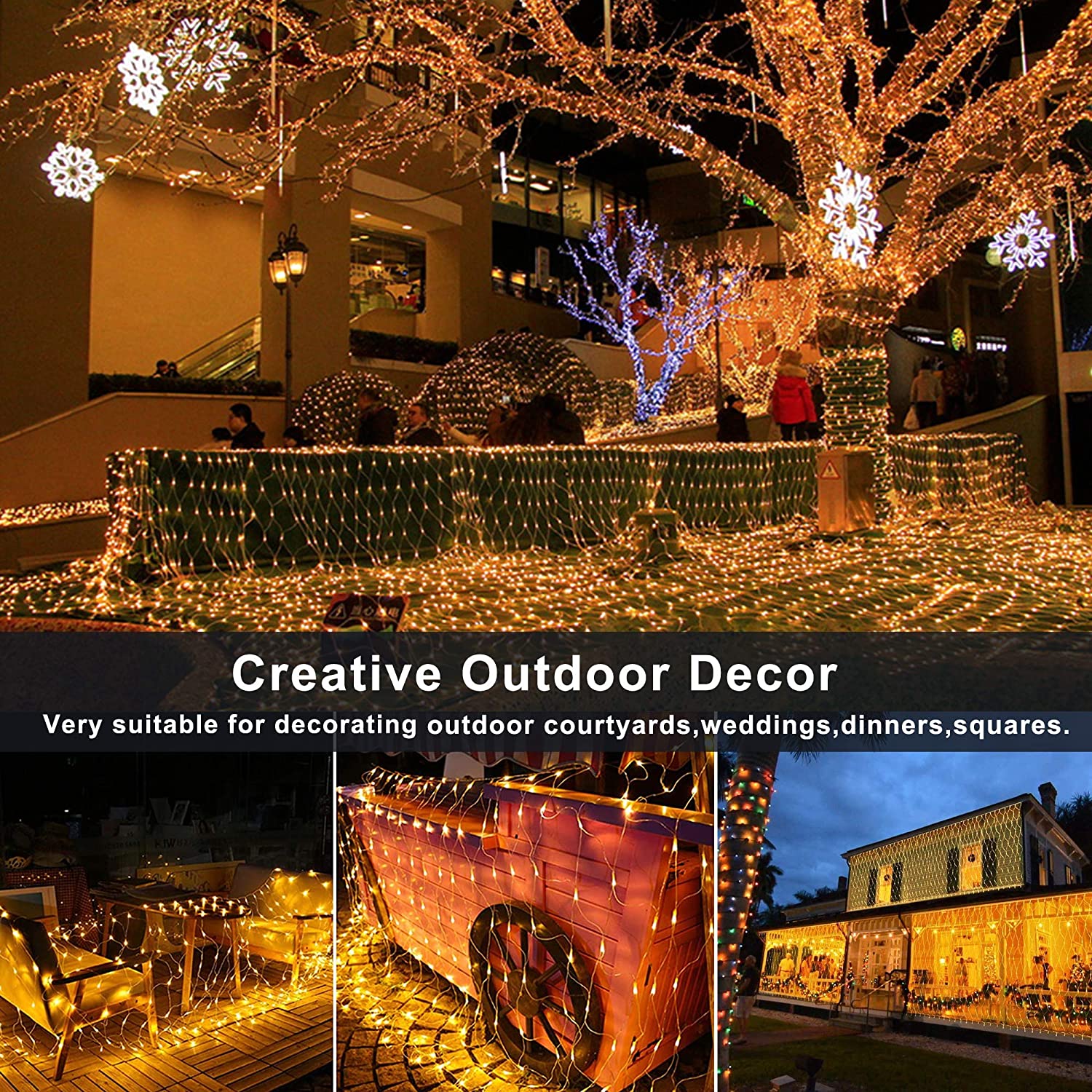 Net Lights LED 1.5X1.5M 3x2M Mesh Fairy String Light Garland Window Curtain Christmas Fairy Light Wedding Party Light