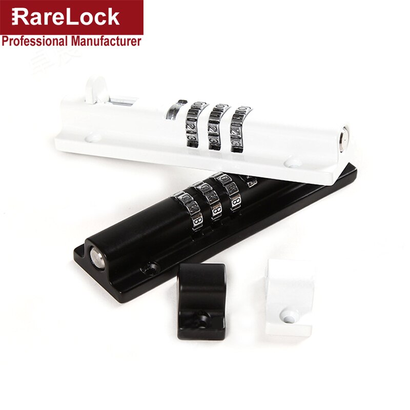 Combination Door Latch Lock 3 Digit Password Sliding Bolt for Storage Jewelry Box Cabinet Gym School Locker Rarelock MS550 I