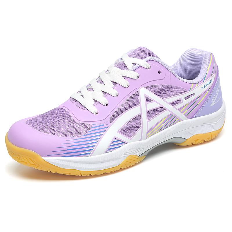 Chaussures de Badminton pour hommes, baskets de Tennis, d'entraînement, de volley-ball, antidérapantes, de , confortables, unisexes: Deep Purple / 45
