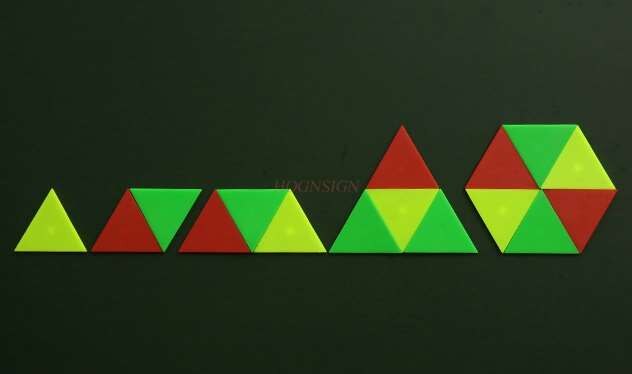 mathematics teaching aids 1pcs Circular magnetic teaching aids Square rectangle Triangle Magnetic small teaching aids