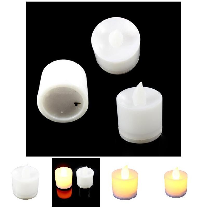 Velas de luz LED con forma de vela pequeña sin llama para Halloween, lámpara de vela, vela para decoración de jardín, Festival, decoración de boda, bricolaje, PI6
