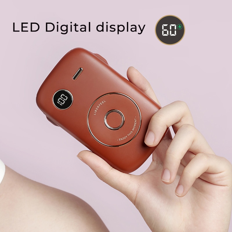 Banco de potência de liberfeel 10000mah pd18w carga rápida display digital powerbank com tipo-c android iso iluminação 3 em 1 construído em cabo