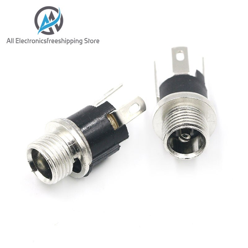 10Pcs Dc Power Connector Pin 2.1X5.5Mm Vrouw Plug Jack + Stekker Jack Socket Adapter Pcb mount Diy Adapter Connector 2.1X5.5: Female Jack 10 type2