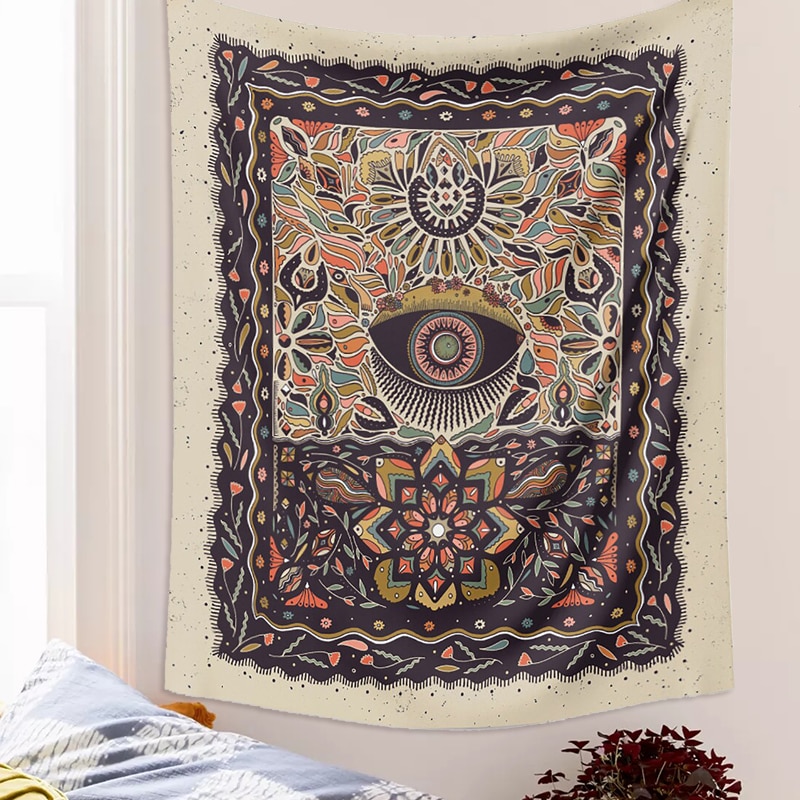 Psykedeelinen alaston seksikäs nainen kallo rakastaja seinävaate trippy kukka kuvakudos fantasia taika kuvakudos seinä taide kodin sisustus