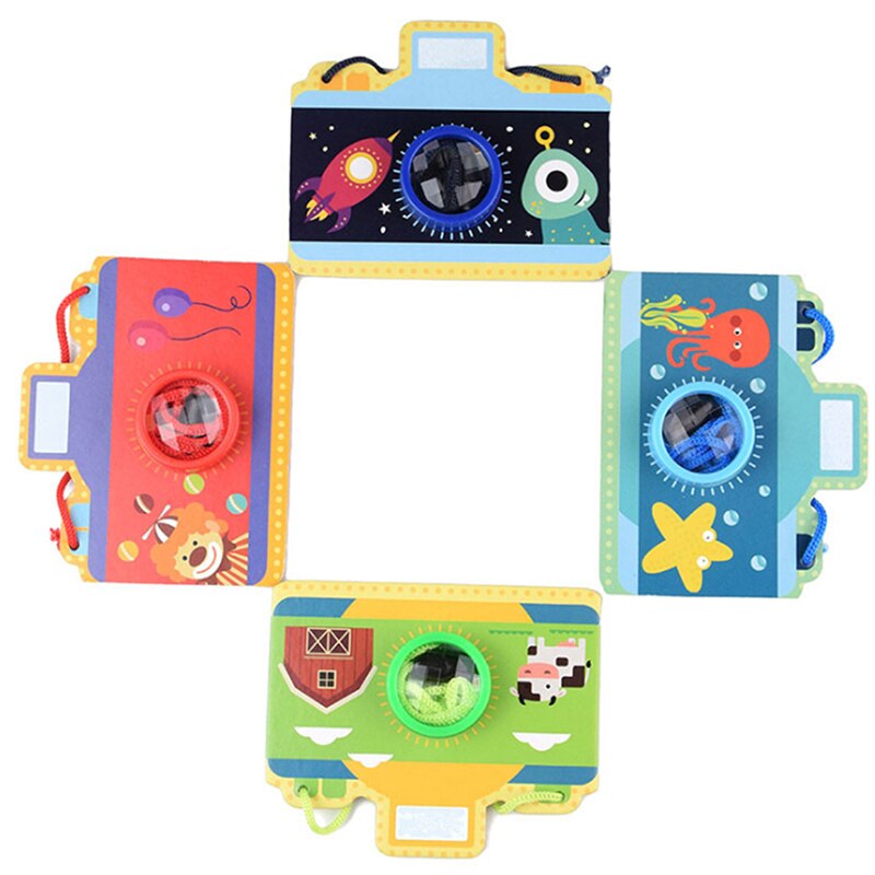 1Pcs Cartoon Kamera Kaleidoskop Multi-prisma Vielseitig Biene Auge Wirkung Spielzeug kinder Tag LXX